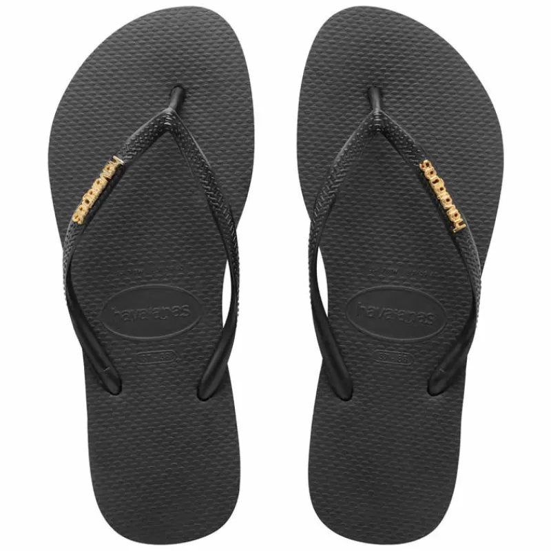 Slim Metal Logo Thong | Havaianas Online